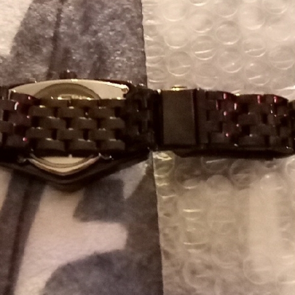 Men's Black and Silver Triangular Watch - Picture 3 of 4